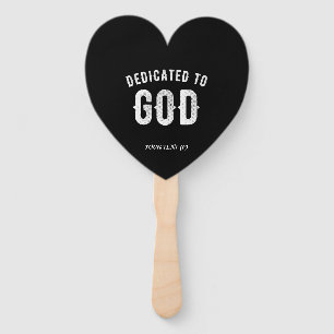 ÉVENTAIL DÉDIÉ À DIEU PERSONNALISABLE COOL TEXTE BLANC