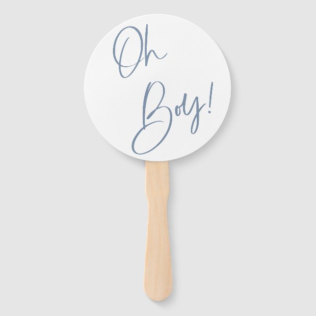 Éventail Denim Blue Boy Baby shower Custom (Devant)