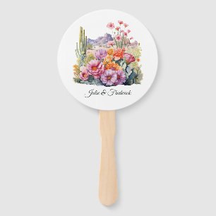 Éventail Desert Hues Floral Mariage
