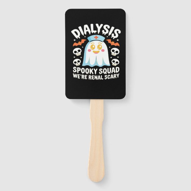 Éventail Dialysis Nephrology Nurse Cute Halloween Spooky Es (Devant)
