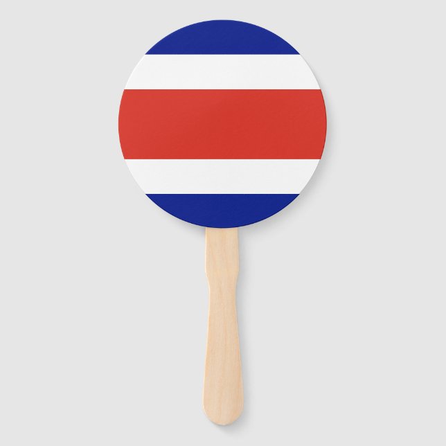 Éventail Drapeau civil du Costa Rica (Devant)
