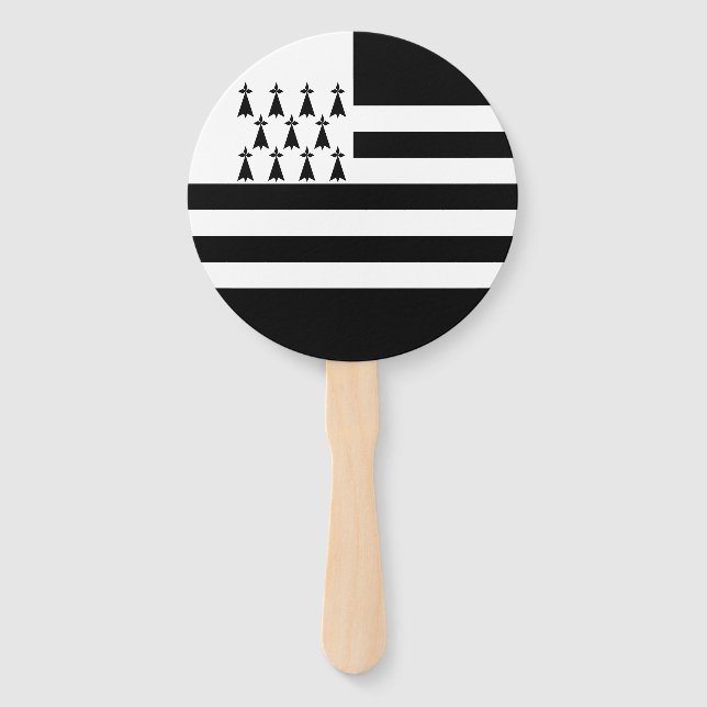 Éventail Drapeau de Bretagne patriotique (Devant)