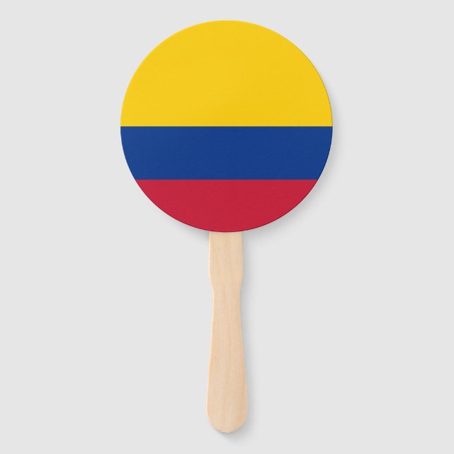 Éventail Drapeau de Colombie (Devant)