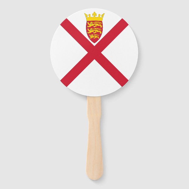 Éventail Drapeau de Jersey (Devant)