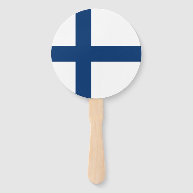 Éventail Drapeau de la Finlande (Devant)