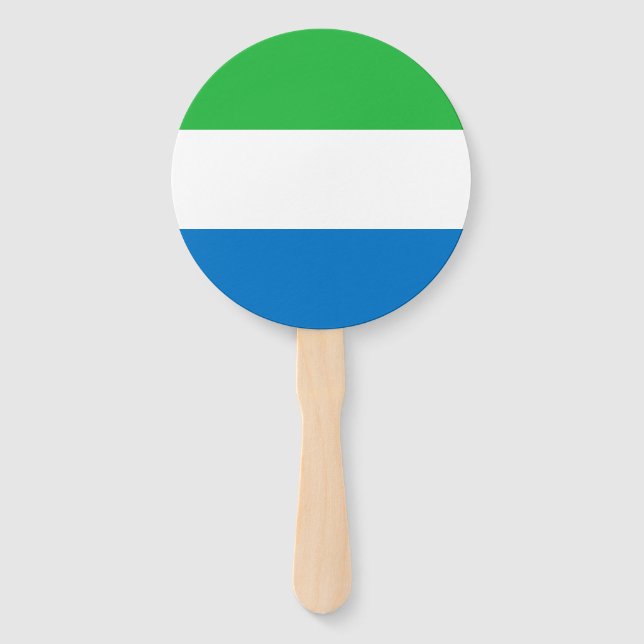 Éventail Drapeau de la Sierra Leone (Devant)