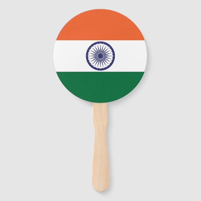 Éventail Drapeau de l'Inde (Devant)