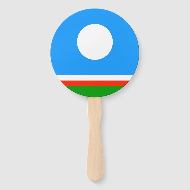 Éventail Drapeau de Sakha (Devant)