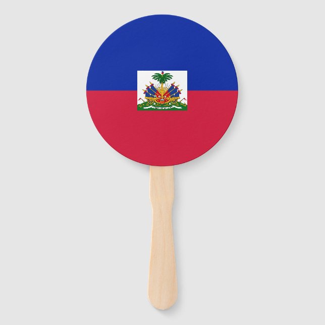 Éventail Drapeau d'Haïti (Devant)