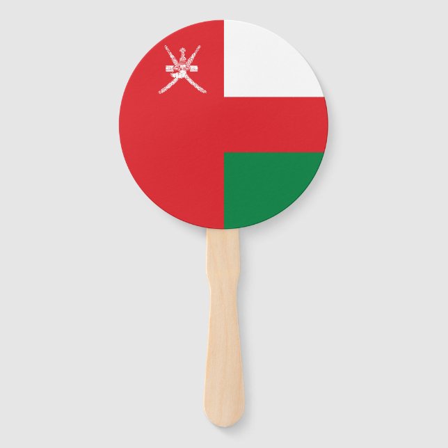 Éventail Drapeau d'Oman (Devant)