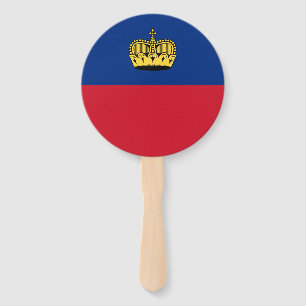 Éventail Drapeau du Liechtenstein