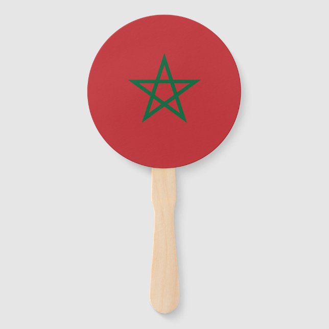 Éventail Drapeau du Maroc (Devant)