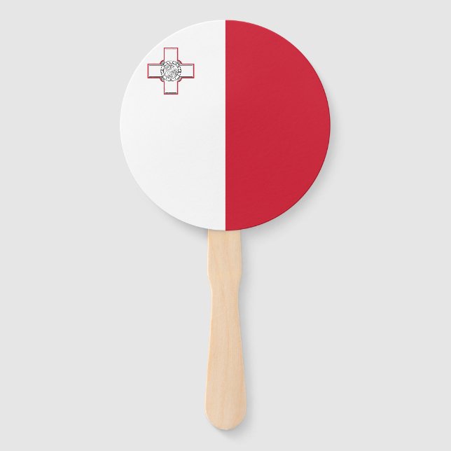 Éventail Drapeau Malte (Devant)