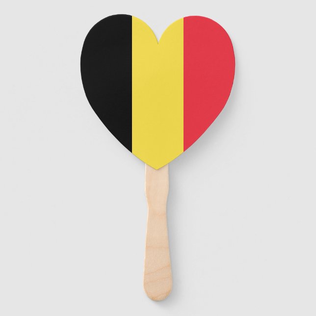 Éventail Drapeau patriotique belge (Devant)