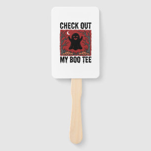 Éventail Drôle de fantôme Halloween Boo Tee Vintage Vector 