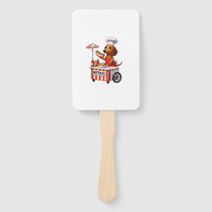Éventail Drôle Weenie Dachshund Chien Saucisse Hotdog Sandw