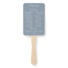 Dusty Blue Botanical Wedding Programme