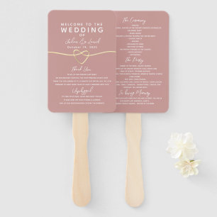 Éventail Dusty Pink Wedding Programme