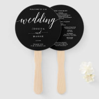 Élégance minimale Mariage simple noir et blanc Ha