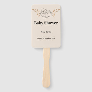 Éventail Elegant Baby Shower Invitation Modern Boho style