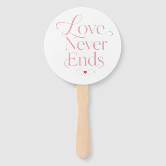 Éventail Élégant "L'amour ne finit jamais" Minimaliste