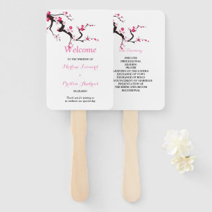 Éventail Élégant programme de mariage floral en fleurs de c