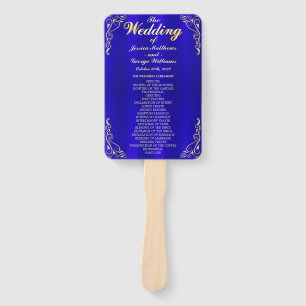 Éventail Élégant programme de mariage régal de typographie 