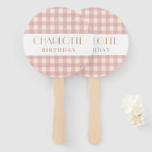 Élégant rose pastel doux en vichy carré