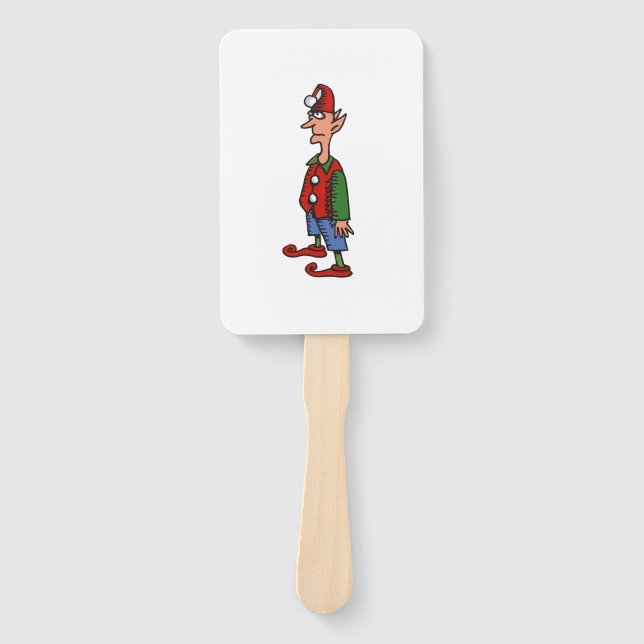 Éventail Elf Standing At Attention rectangle hand fans (Devant)
