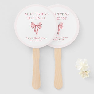 Éventail Elle noue le nœud Rose tendre Coquette Douche