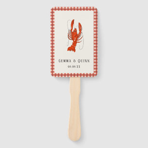 Éventail En vichy rouge Crawfish Cajun Été