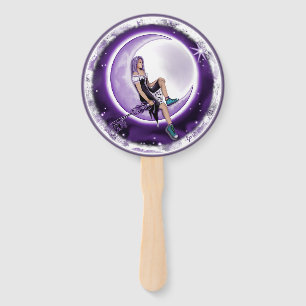 Éventail Enfant de lune violette