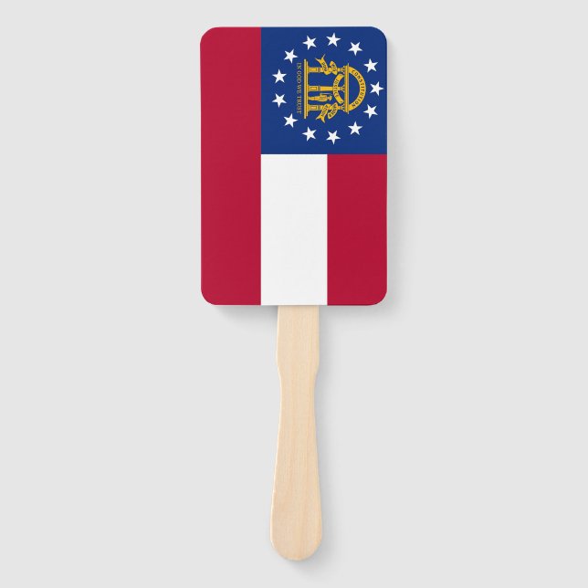 Éventail Ensemble de ventilateur à main avec drapeau de Géo (Devant)