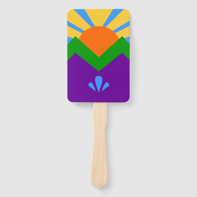 Éventail Ensemble de ventilateurs à main avec drapeau de Ma (Devant)