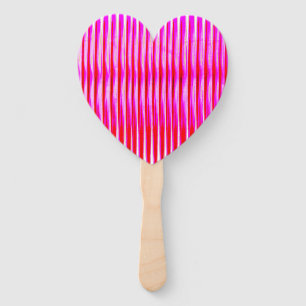 Éventail Ensemble de ventilateurs en forme de coeur rose