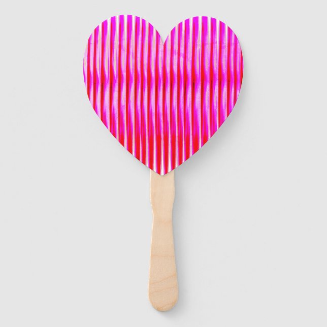 Éventail Ensemble de ventilateurs en forme de coeur rose (Devant)