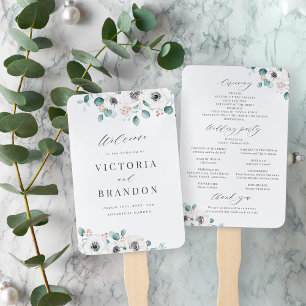 Éventail Eucalyptus anemone fleurie programmes de mariage r