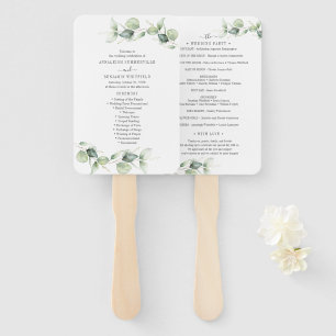 Éventail Eucalyptus Feuille Verdure Rustique Mariage cérémo
