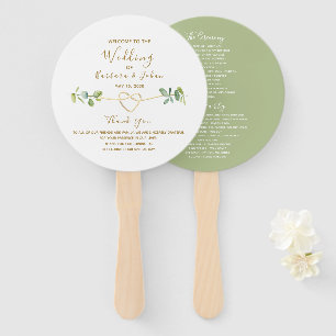 Éventail Eucalyptus Foliage Programme de mariage
