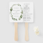 Eucalyptus Green Wreath Wedding Programme