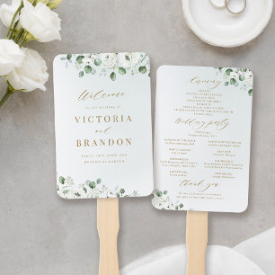 Éventail Eucalyptus Vert fleuris programmes de mariage rust