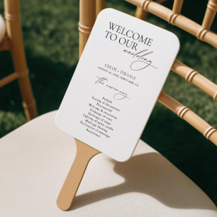 Éventail Eventail de main pour programme de mariage de bien