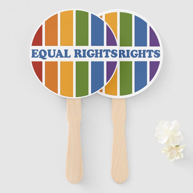 Éventail Eventails de main Equal Rights (Devant et derrière)