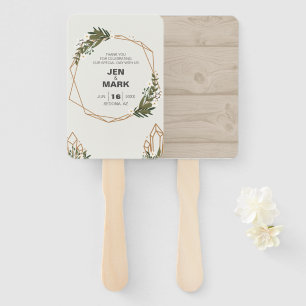 Éventail Faire-part de mariage géométrique moderne en laine