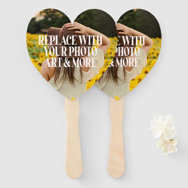 Éventail Faites votre propre ventilateur à main (Devant et derrière)