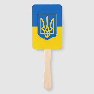 Éventail Fan à main avec drapeau d'Ukraine