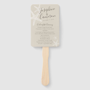 Éventail Fan bronzage de programme de mariage de plage