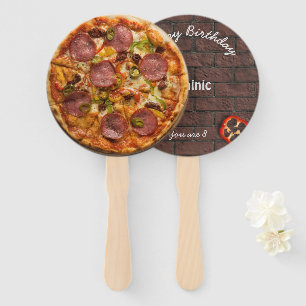 Éventail Fan de la main du parti Pizza