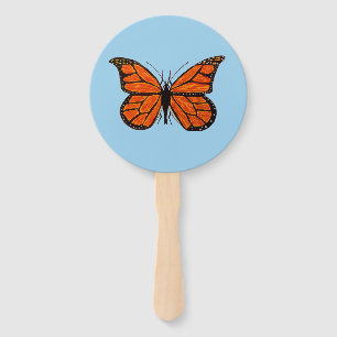 Éventail Fan de papillon de monarque en main