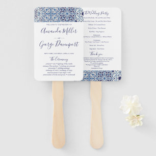 Éventail fan du programme de mariage Blu Tiles